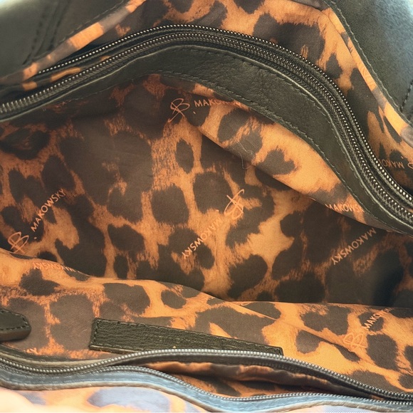 B. Makowsky leather hobo shoulder bag with gold hardware and lace-up - Picture 6 of 11